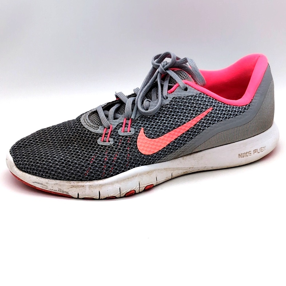Nike‎ Sneakers Womens Flex Trainer 7 Gray Pink 8.5 Running Shoes 898479-006 - Picture 1 of 12
